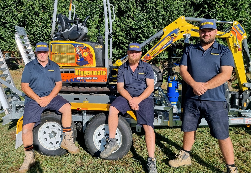 Craig, Mitchell and Sam at Diggermate Yass